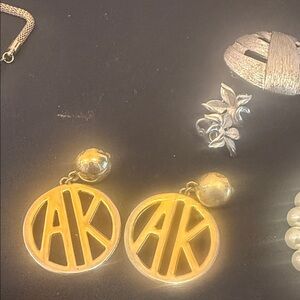 Gold and Silver Earrings with Initials